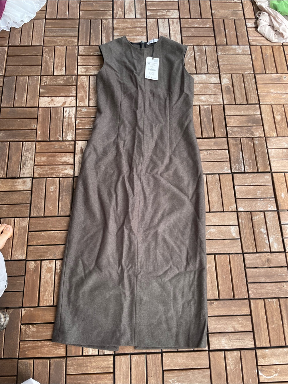 Zara Brown Maxi Sheath Dress